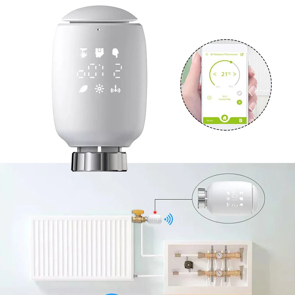 For Tuya Smart ZigBees Radiator Actuator TRV Programmable Radiator Valve Based Remote Temperature Control With Alexas Support