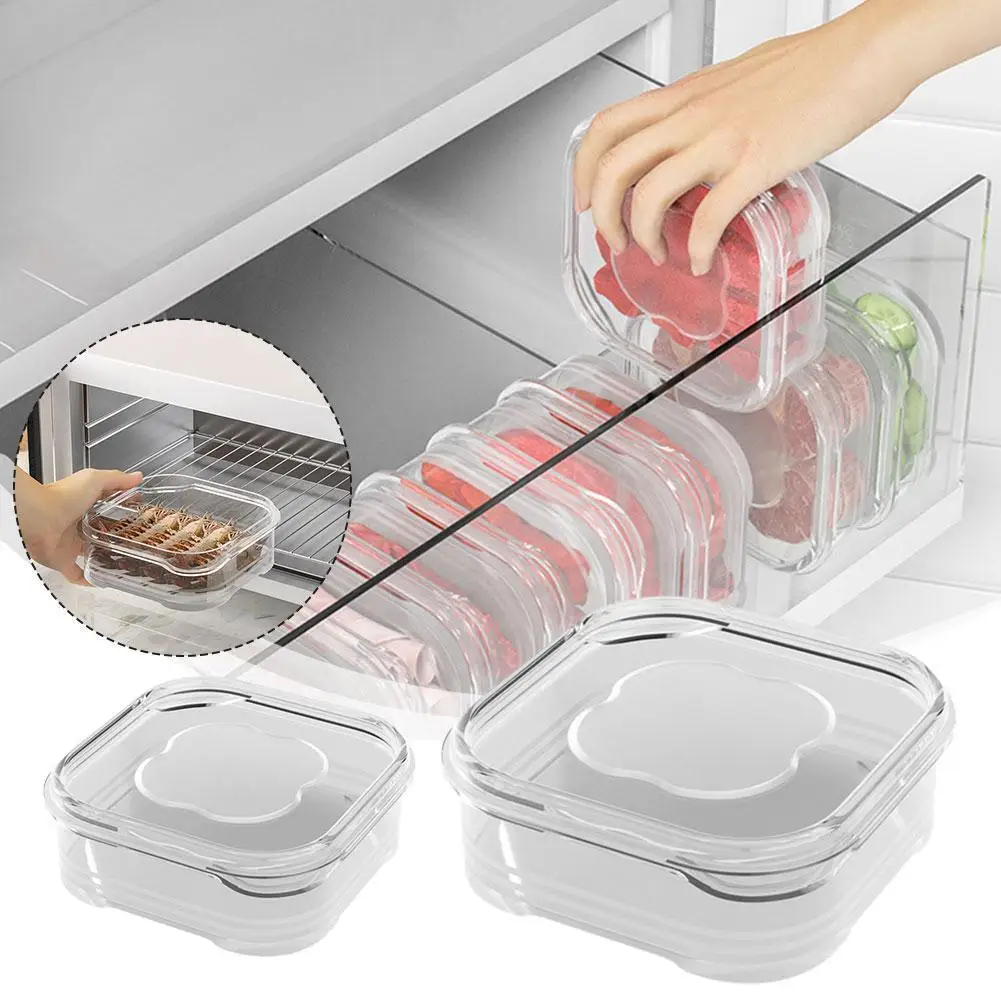 3pcs Meat Preservation Box Antibacterial Meat Food Keeping Box Dedicated Fresh Grade Classification Sealed H1Z5