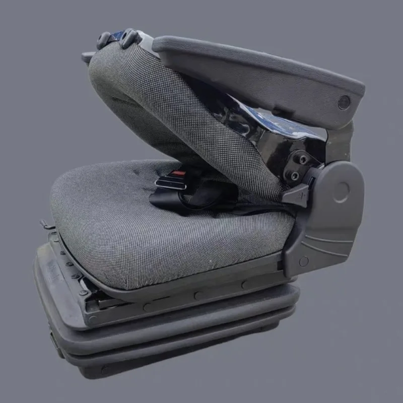 Agricultural forklift seat assembly, adjustable backrest armrest with shock absorber construction truck loading machinery