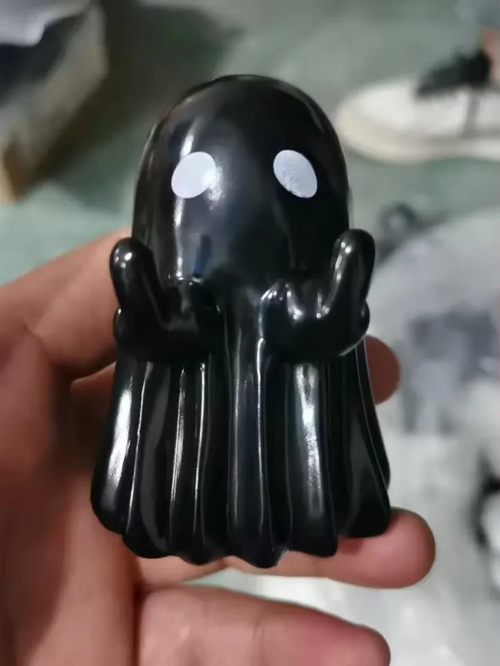 تمثال شبح لطيف بالإصبع الوسطى، تماثيل شبح صغيرة مخيفة، ديكورات منزلية للهالوين، ديكورات رف طاولة القهوة