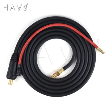 3.8M/6M WP26 quick connector TIG welding torch gas-electric integrated rubber hose cable wires 35-50 Euro connector 12.5FT