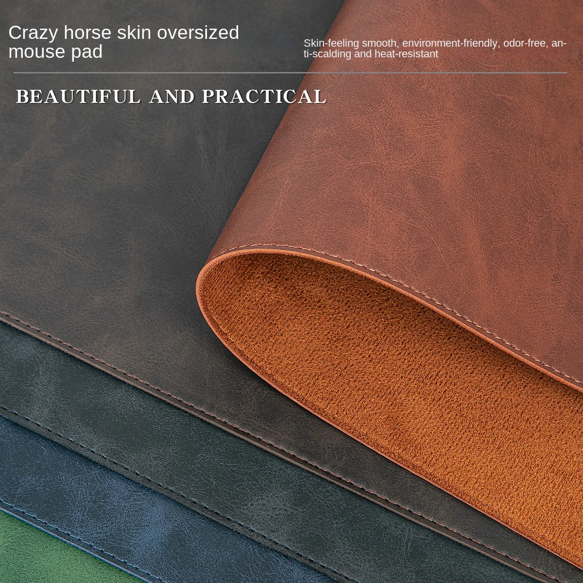 

Desk Pad Waterproof PU Mouse Pad Desk Mat Protective Cover Large Mousepad Computer Laptop Non-slip Easy To Clean Keyboard Mats