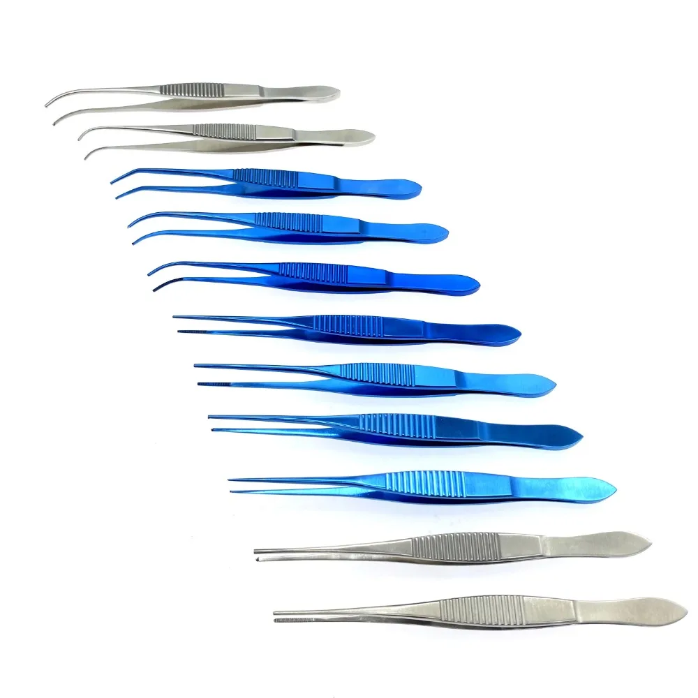 1pcs Conjunctiva Tissue Forceps Tweezers Straight / Curved Tissue Tweezers Ophthalmic Surgical Instruments