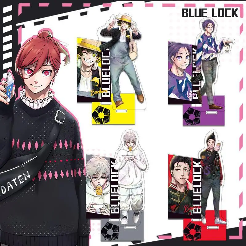 

BLUE LOCK Double Insertion Fireworks Laser Acrylic Standing Anime Nagi Seishiro Itoshi Sae Action Figures Mikage Reo Model Toys
