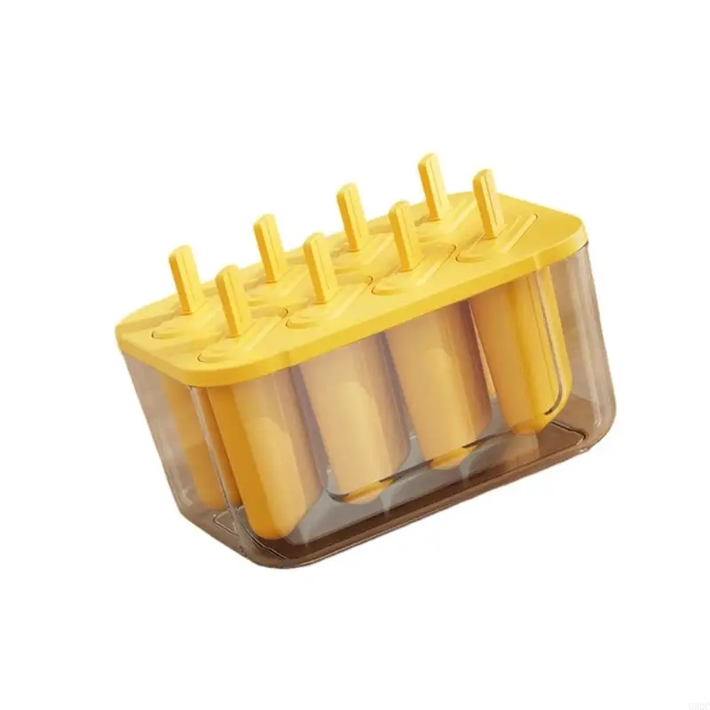 G92C 8 Compartments Popsicles Molds with Tight Sealing Lid for Homemades Ice Lolly
