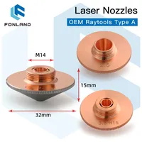 Fonland 10Pcs Raytools Dia.32mm H15 Caliber 0.8-6.0 Single/Double Layers Welding Laser Nozzles for Fiber Laser Cutting Machine