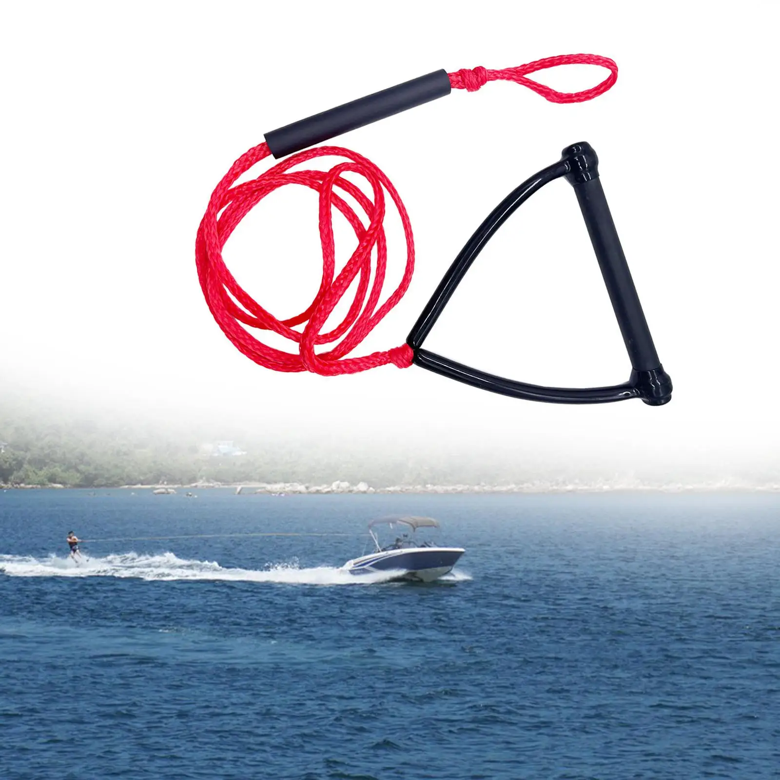 Wakeboard Tow Rope with Handle Multipurpose Water Ski Rope High Strength for Kneeboarding Surfing