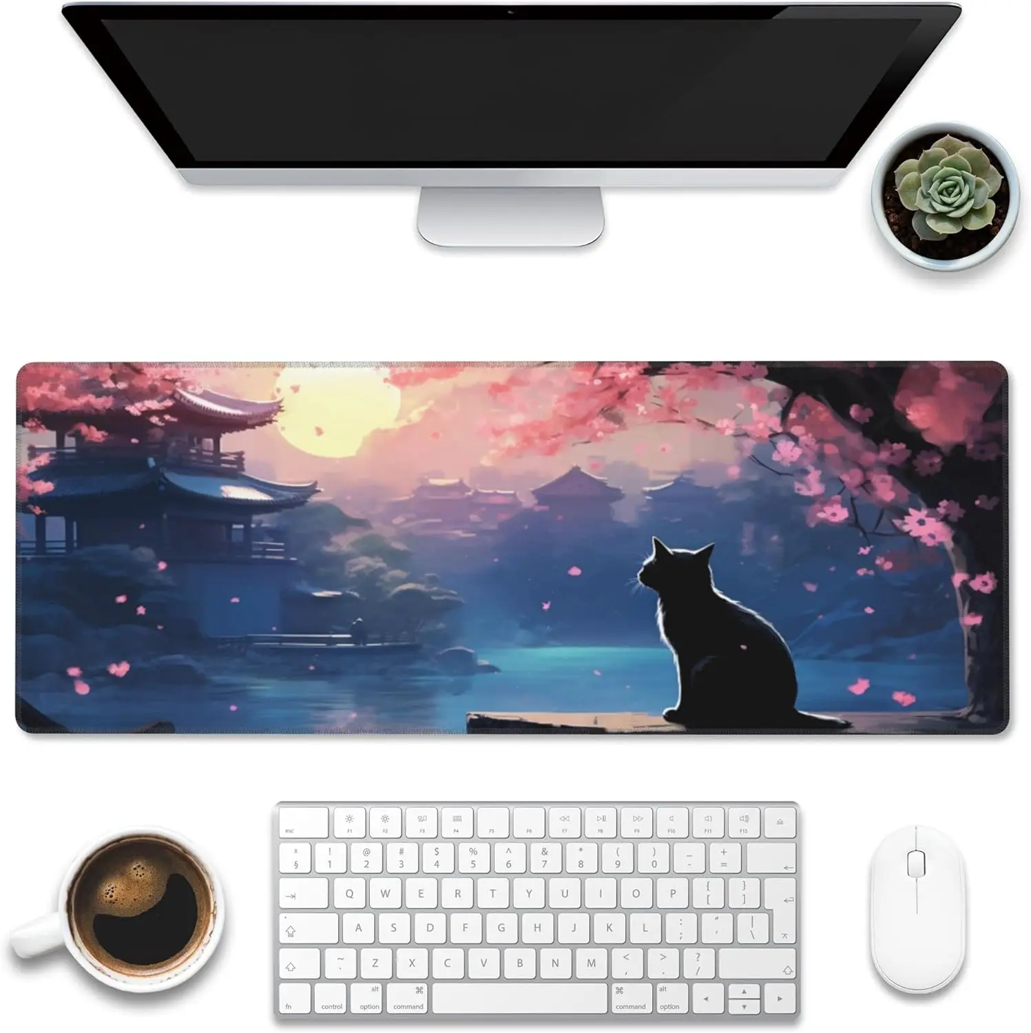 Large Gaming Mouse mats for Desk Japanese Night Street  Restaurant  Mat  Extended  Computer Keyboard MousePads with Non-Slip