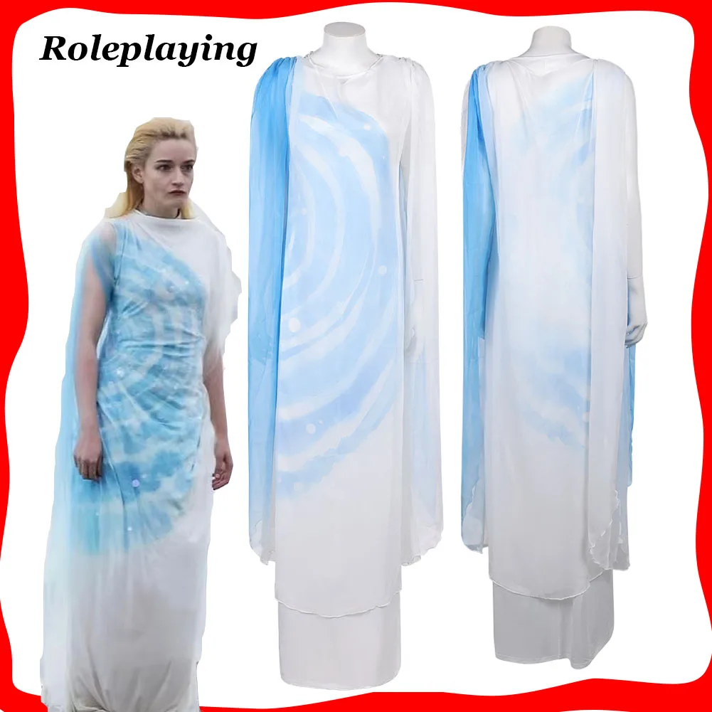 

Shalla-Bal Cosplay Women Blue Dress Movie Fantastic Cos Four Costume Roleplaying Clothing Female Halloween Carnival Party Suit