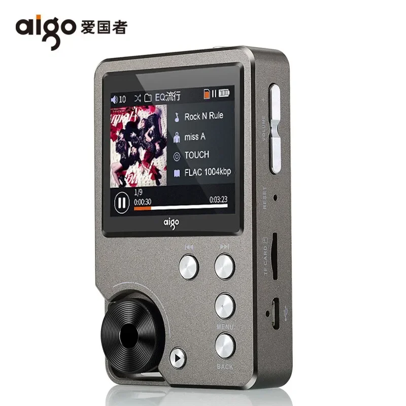 مشغل موسيقى Aigo MP3-105 PLUS Hifi Mp3 مع شاشة WM8965 مشغل Mp3 صغير محمول عالي الدقة DSD مشغل صوت USB رياضي #2