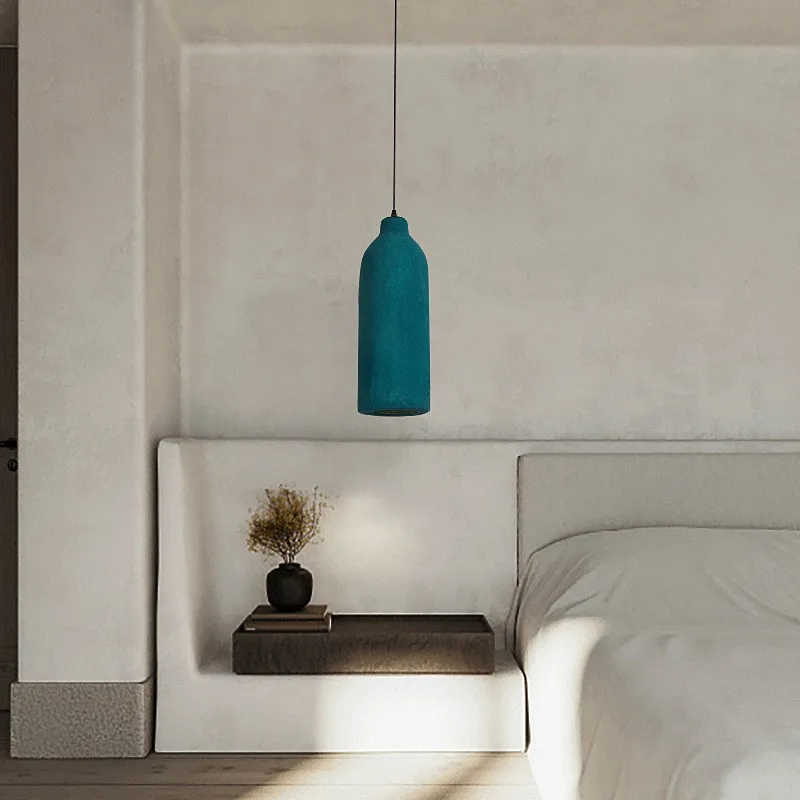 Wabi Sabi Restaurant LED Pendant Creative Bedroom Bedside Light Home Decoration Cement Living Room Homestay Pendant Light