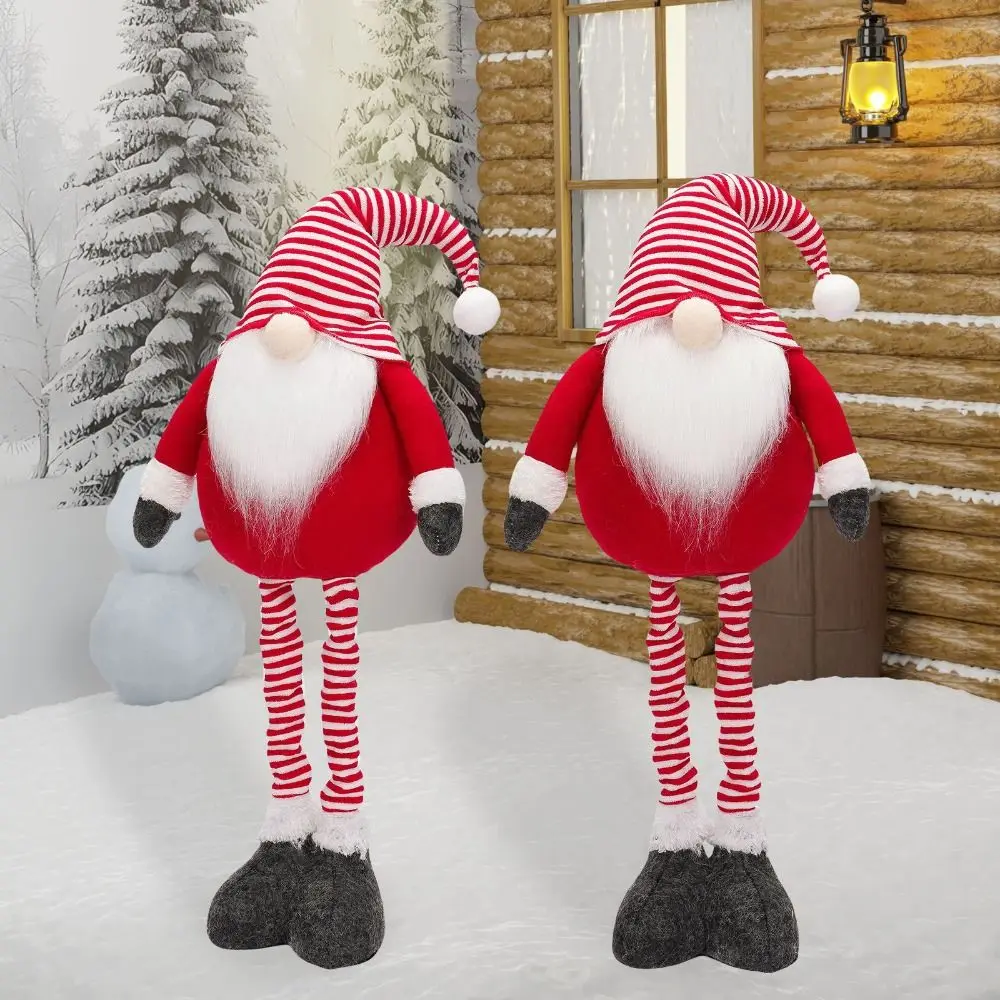 

Cute Christmas Gnomes Telescopic Doll Standing Cartoon Santa Claus Retractable Doll Toy Exquisite Plush