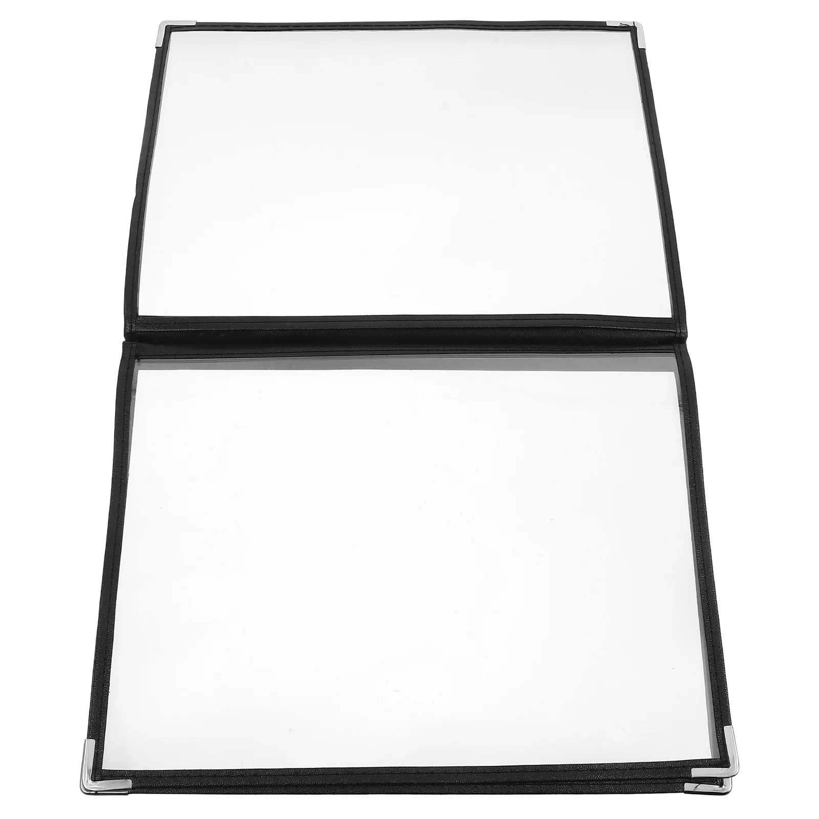 

Reusable PVC Menu Book 3 Pages 6 Sides Clear Menu Binder for Restaurants Cafes Bars Multifunctional Design Restaurant Supply