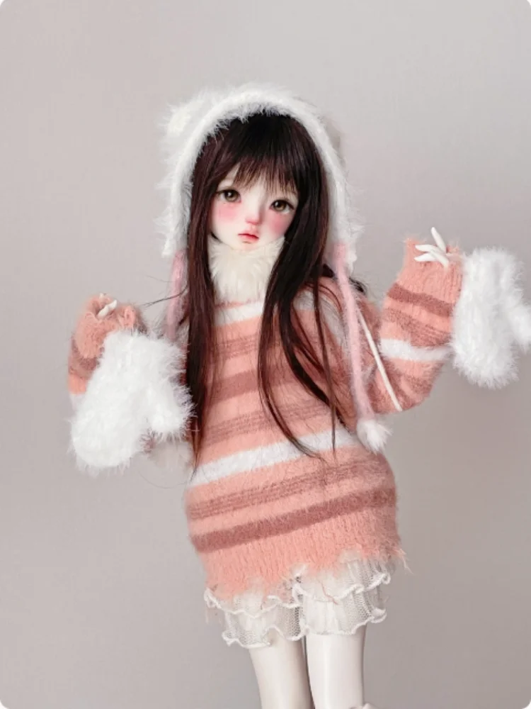 BJD 인형 옷 1/4 인형 핑크 스웨터 의류 액세서리 (스웨터 인형 없음)