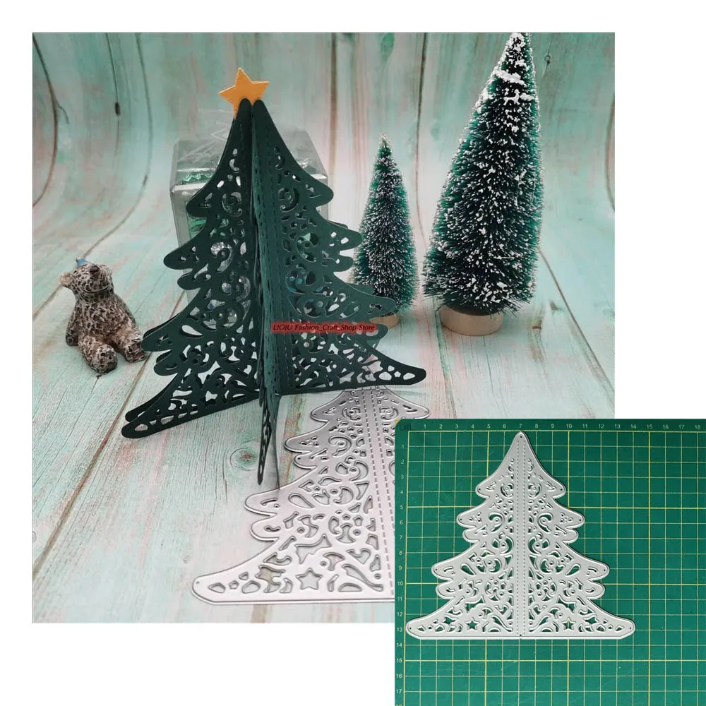 

Christmas Trees Metal Cutting Dies Stencil Scrapbooking Album Paper Card Embossing Decor Craft Mould