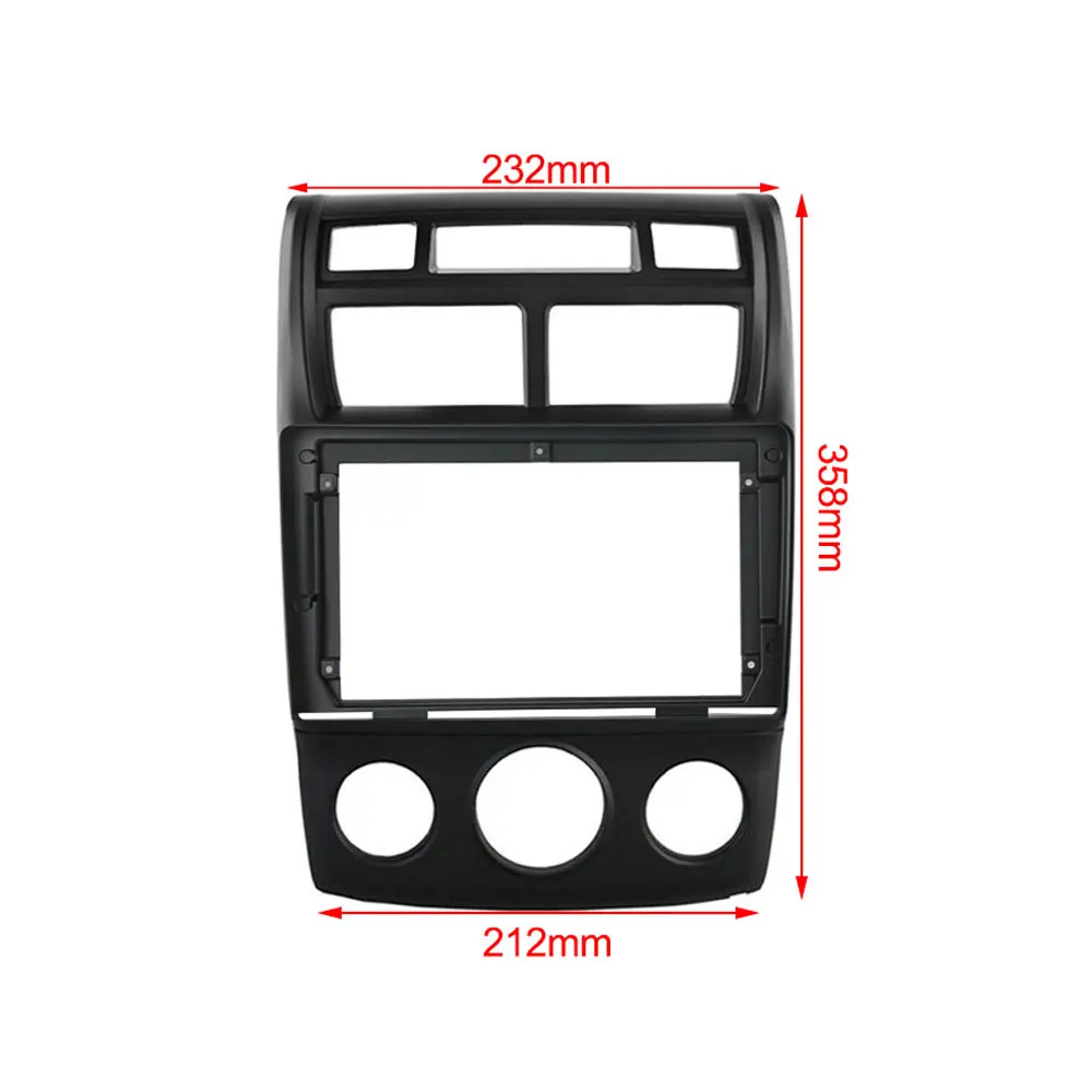 NewGambu-marco de DVD para coche de 9 pulgadas, adaptador de montaje de Audio, Kits de molduras de tablero, Panel Facia para Kia SPORTAGE 2007-2, marco sin Cable