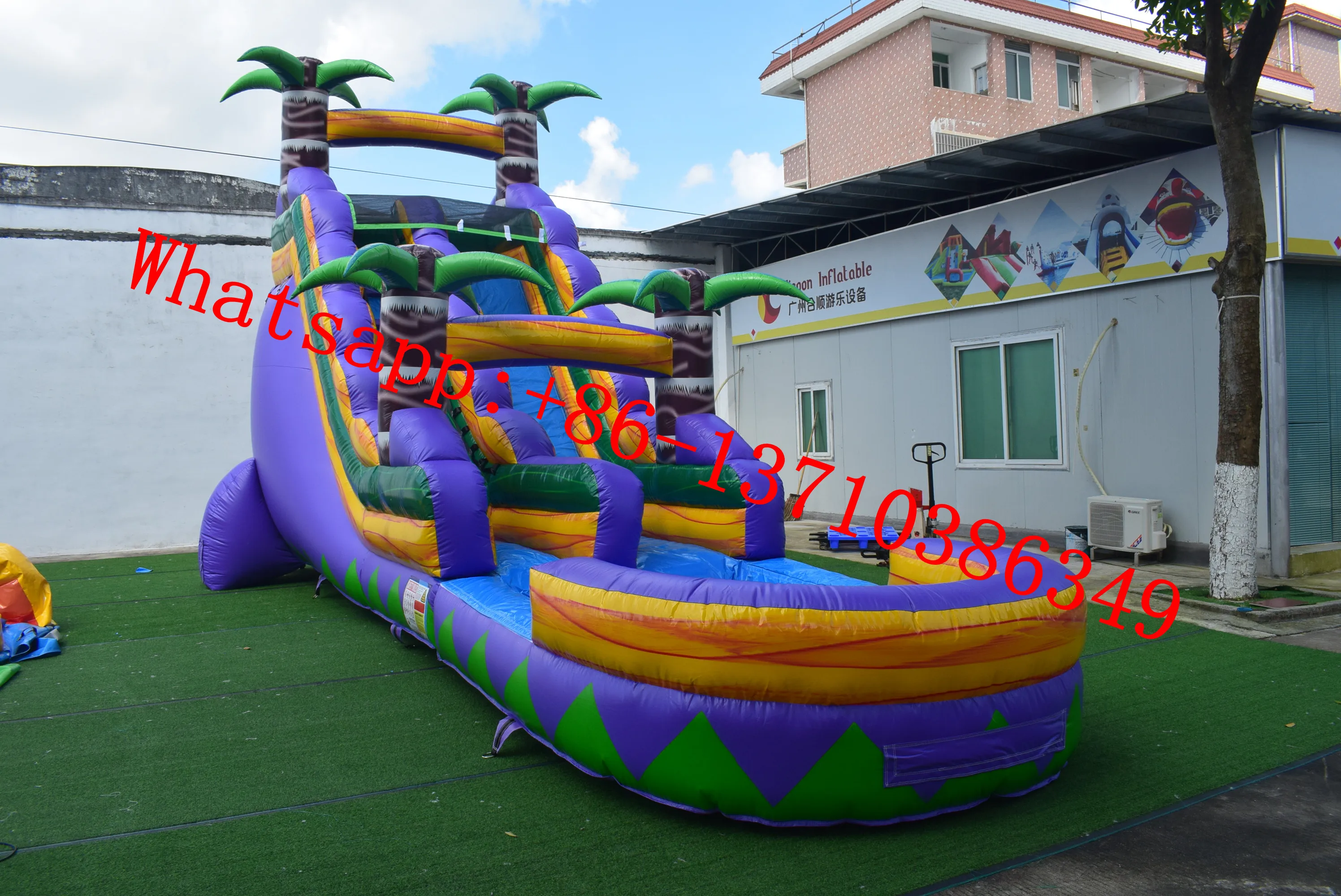 Commercial Rental Children's Inflatable Water Pool Slide Trampoline Castle Obstacle Course Playground For Sale