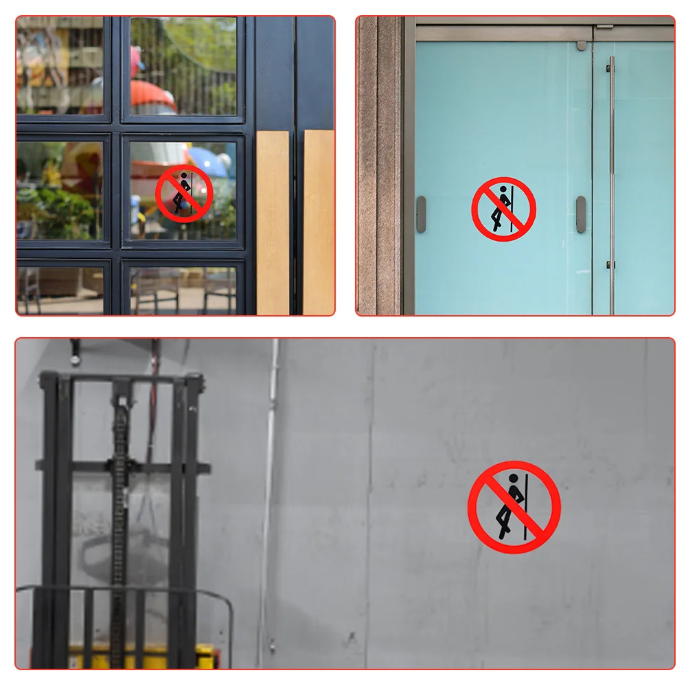 10 قطعة ملصقات علامة مائل ذاتية اللصق تحذير الشارات ورشة عمل السلامة مصنع موقع البناء قشر عصا قابلة للإزالة #4