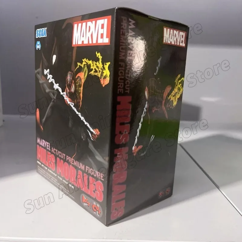 Pengiriman 24 Jam Asli MARVEL ACT/CUT PRÉMIUM Figur MILES MORALES Karakter Anime Model Mainan Koleksi Patung