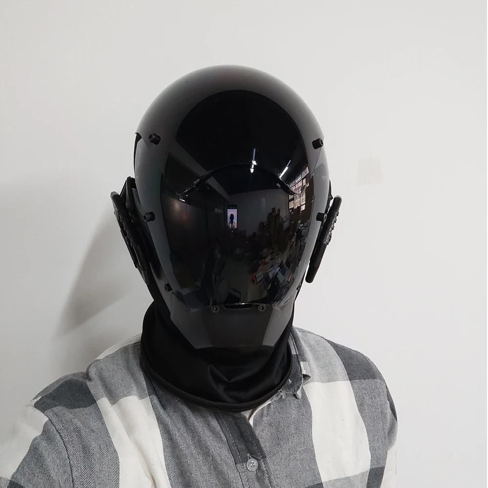 Personalized Black Cyberpunk Mask Cosplay Mechanical Sci-fi Gear Cyberpunk Helmet Mechanical