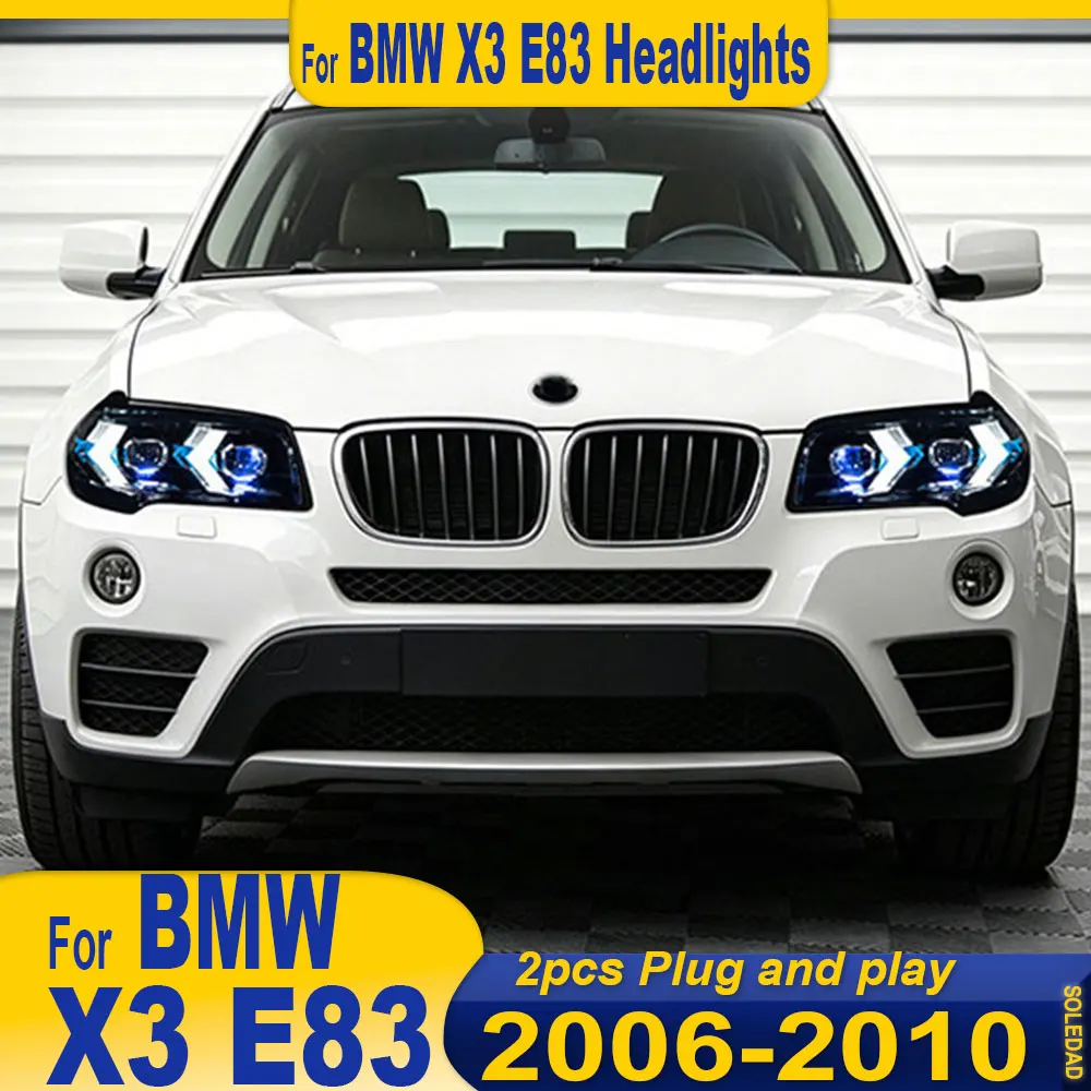 

Car headlights for BMW X3 E83 2006-2010 LED Headlight Projector Lens Front HeadLights DRL Signal Accessories Plug and play
