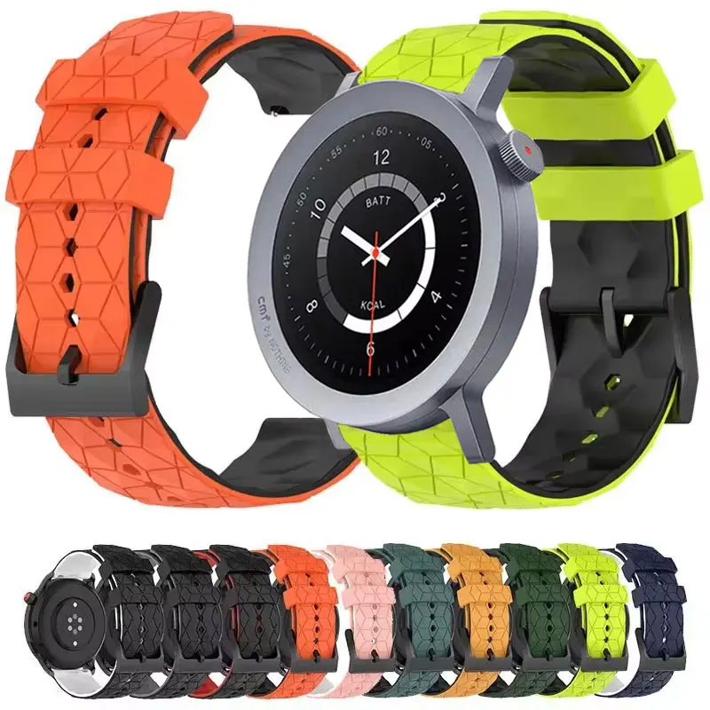 22 مللي متر حزام الساعات لساعة CMF Pro 2 حزام نمط كرة القدم لساعة CMF Pro 2 SmartWatch سيليكون لينة تنفس سوار رياضي