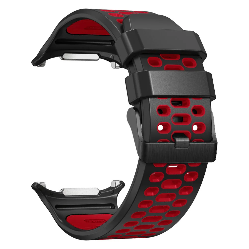 Tali Silikon Dua Warna Lembut untuk Jam Tangan Samsung Galaxy Ultra 47Mm Gelang Aksesori Pria untuk Galaxy Ultra 47Mm Tali Bersirkulasi