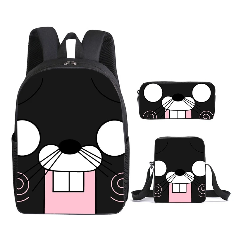 Hot Game Animal Hospital face Three Piece Set Backpacks For Boy Girls Best Gifts 3D Cartoon Schoolbag Backpack For Children