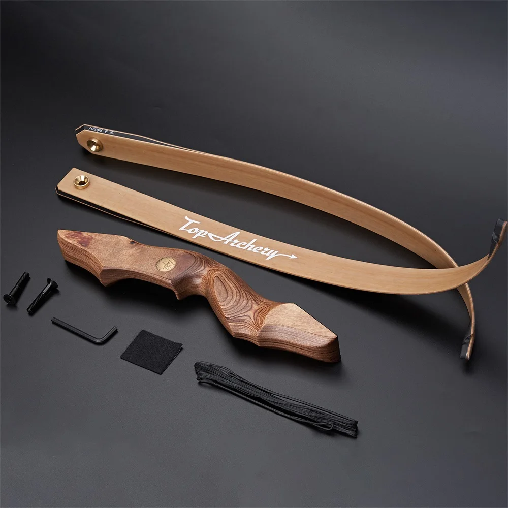 Imagem -03 - Recurve Bow Riser Laminado Bow Prática Esportiva e Jogo de Entretenimento Recurve Bow Limbs Madeira 30 a 50lbs