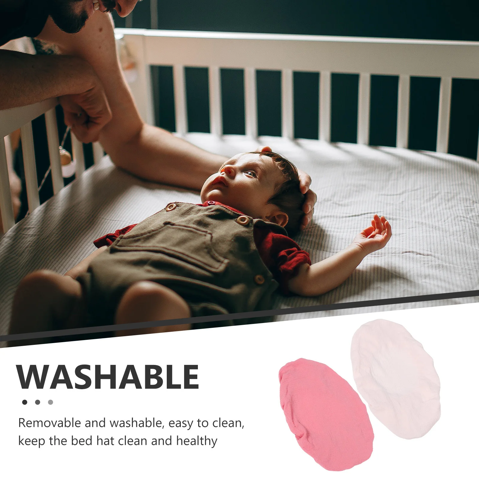 2 قطعة غطاء مرتبة سرير الطفل غطاء وسادة تغيير القطن انفصال قابل للغسل لينة تنفس تغيير الجدول ورقة #6