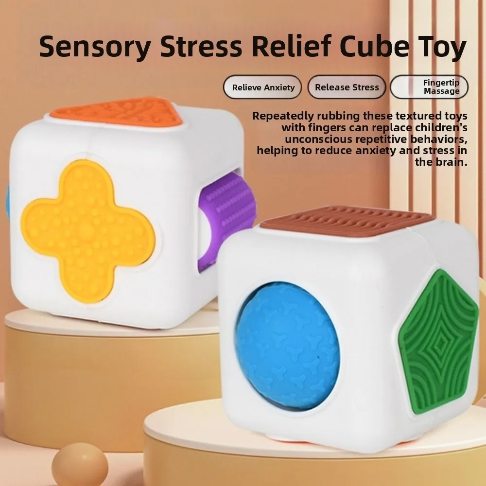 Multi-faceted Sensory Hexahedron Geometry 3D Stereoscopic Geometry Sensory Cube DIY Design Hexahedron Fingertip Roller