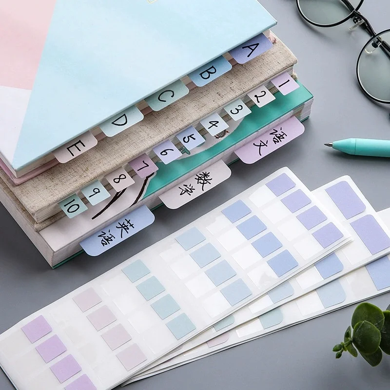 60/240pcs Multicolor Sticky Writable Repositionable Index Tabs Flags for Pages Book Markers Reading School Office Supplies