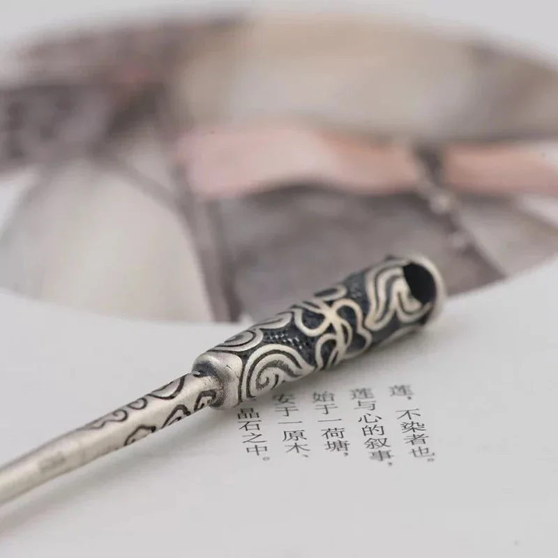 Designer original new silver hair accessories hairpin retro elegant charm style female models wishful golden hoop jewelry