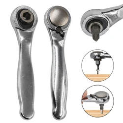 72 Teeth Socket Mini Wrench 6.35mm 1/4 Double Ended Torque Wrench Spanner Rod Screwdriver Bit Tool Ratchet Handle Wrench