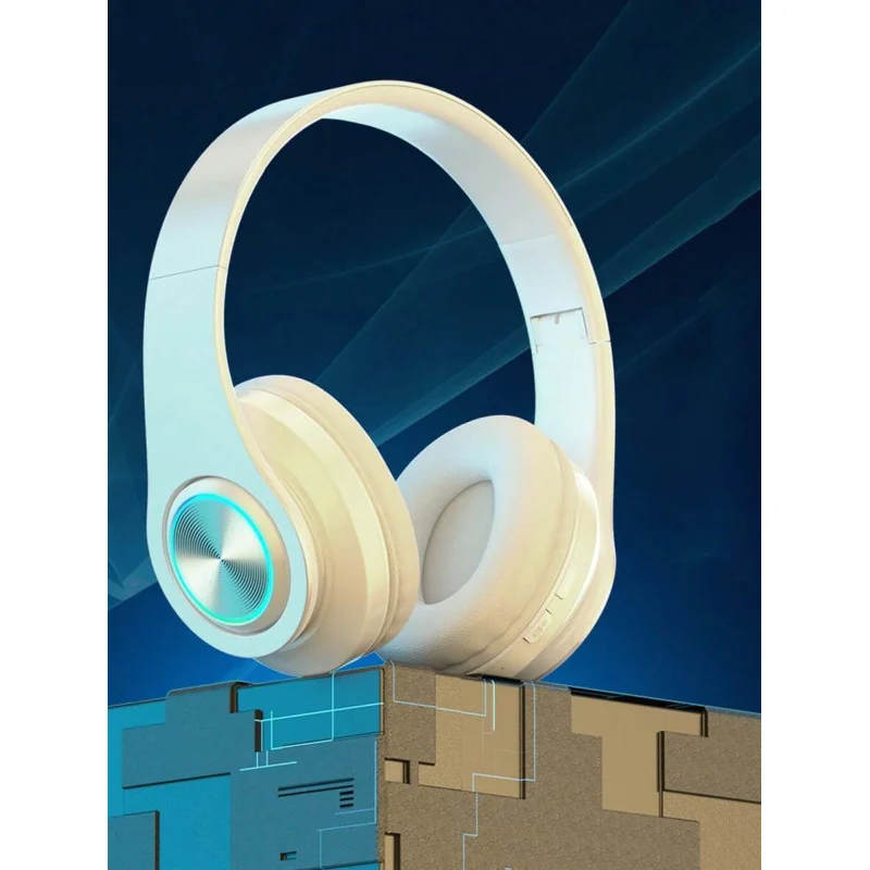 Wireless Headphones With Microphone, HiFi Stereo Foldable Lightweight Headphones With Retractable Arm, Wired Circumaural