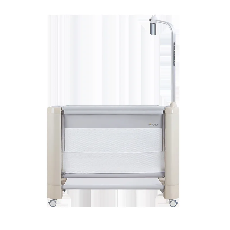 

Smart crib, multi-function, remote intelligent control, voice adjustable, self-contained diaper table can be combined with bed