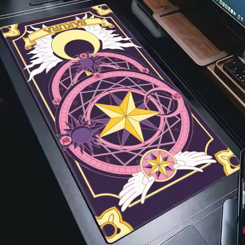 Anime Card Captor Sakura Mousepad Kawaii Purple Deskmat Offices Carpet Large Gaming Accessories Laptop Computer Rubber Mouse Pad
