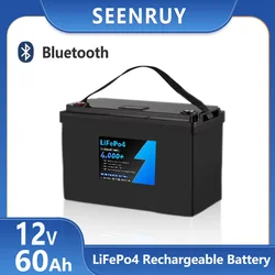 12v 60AH Lifepo4 con caricabatterie batteria al litio ferro fosfato perfetta per l'accumulo di energia solare camper camper