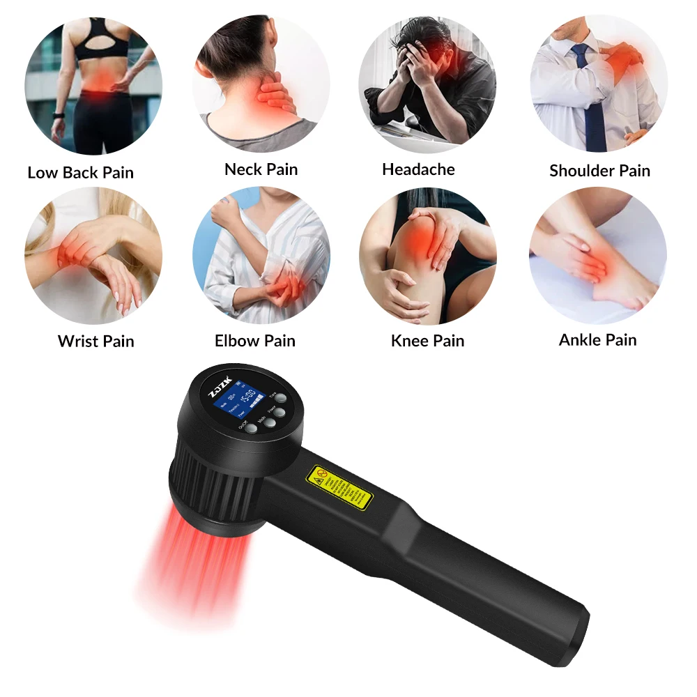 Cold Laser Therapy for Muscle Repair Frozen Shoulder Tennis Elbow 5W 15x808nm 10x650nm Physiotherapists & Home Use Fast Effects