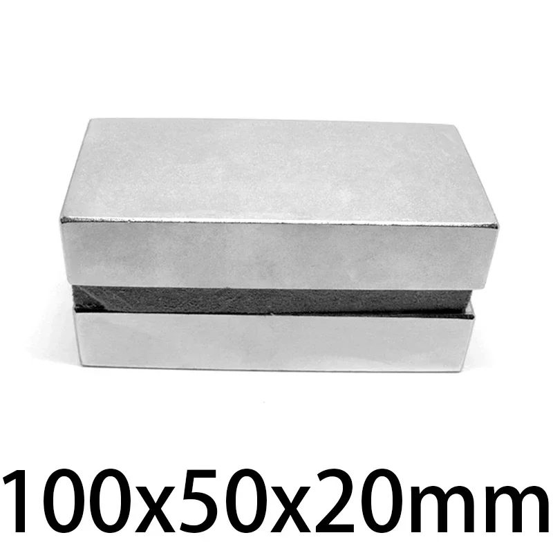 Neodymium Magnet 100mm N35 NdFeB Block Super Powerful Strong Permanent Magnetic Imanes Various Sizes Strong Magnet מגנט חזק מים