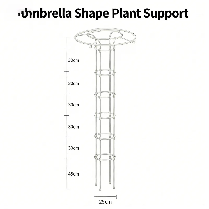 

Metal Umbrella Shaped Plant Trellis with Mushroom Head for Climbing Rose Vine Clematis Ivy Outdoor Garden Patio Indoor Decor