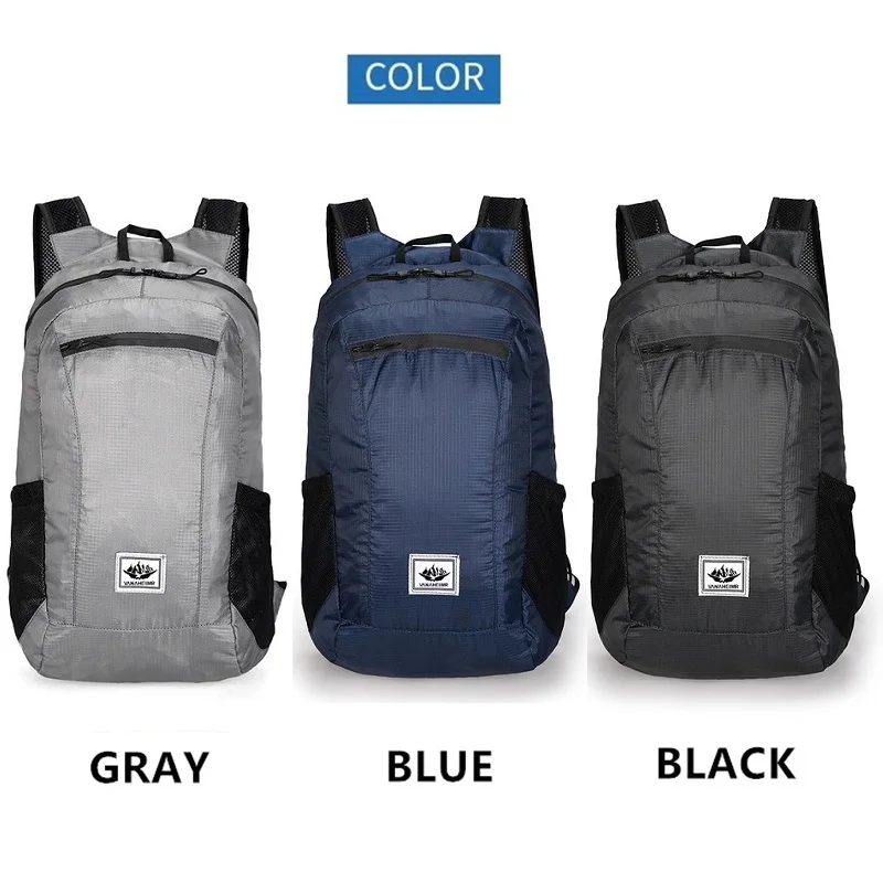 Outdoor Lightweight Travel Bag 20L Large Capacity Foldable Waterproof Backpack for Men and Women Hiking Daily Bag gallery 4