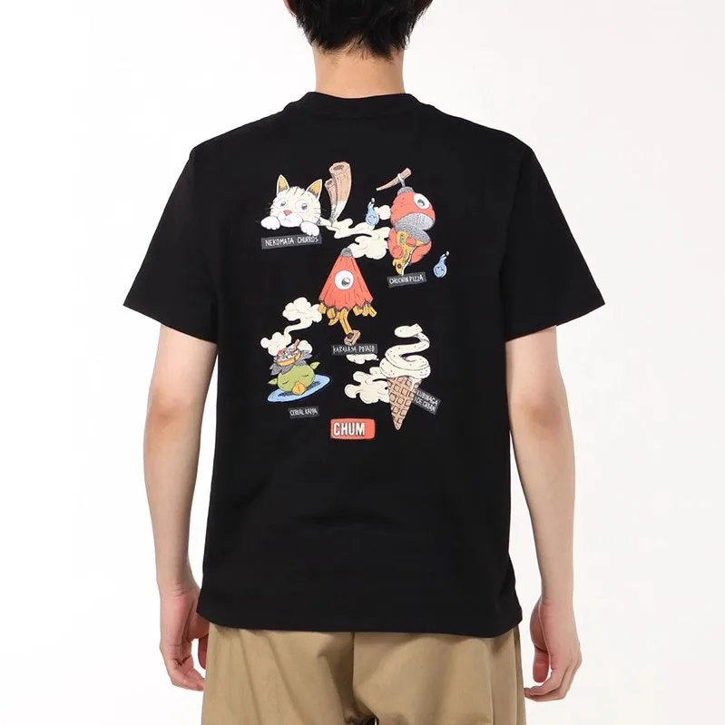 

Japanese Sle Streetwear ex Cotton T-irt Outdoor Casual Print ket Design Summer Faionable Couple Tops