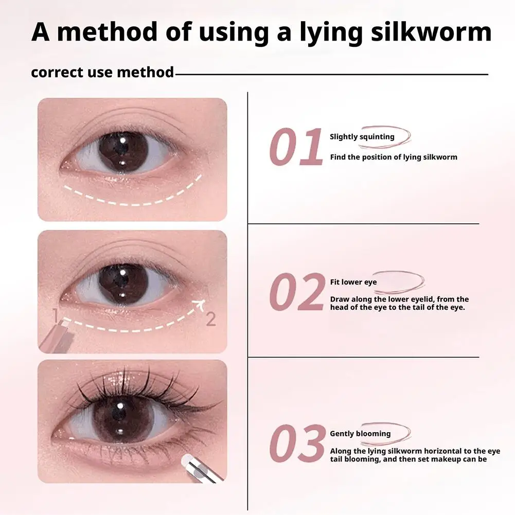 Penna per trucco Silkworm Evidenzia e ombretto sotto il eyeliner sdraiato Silkworm Nude Pink Evidenziatore Ombra Cosmetici per il trucco