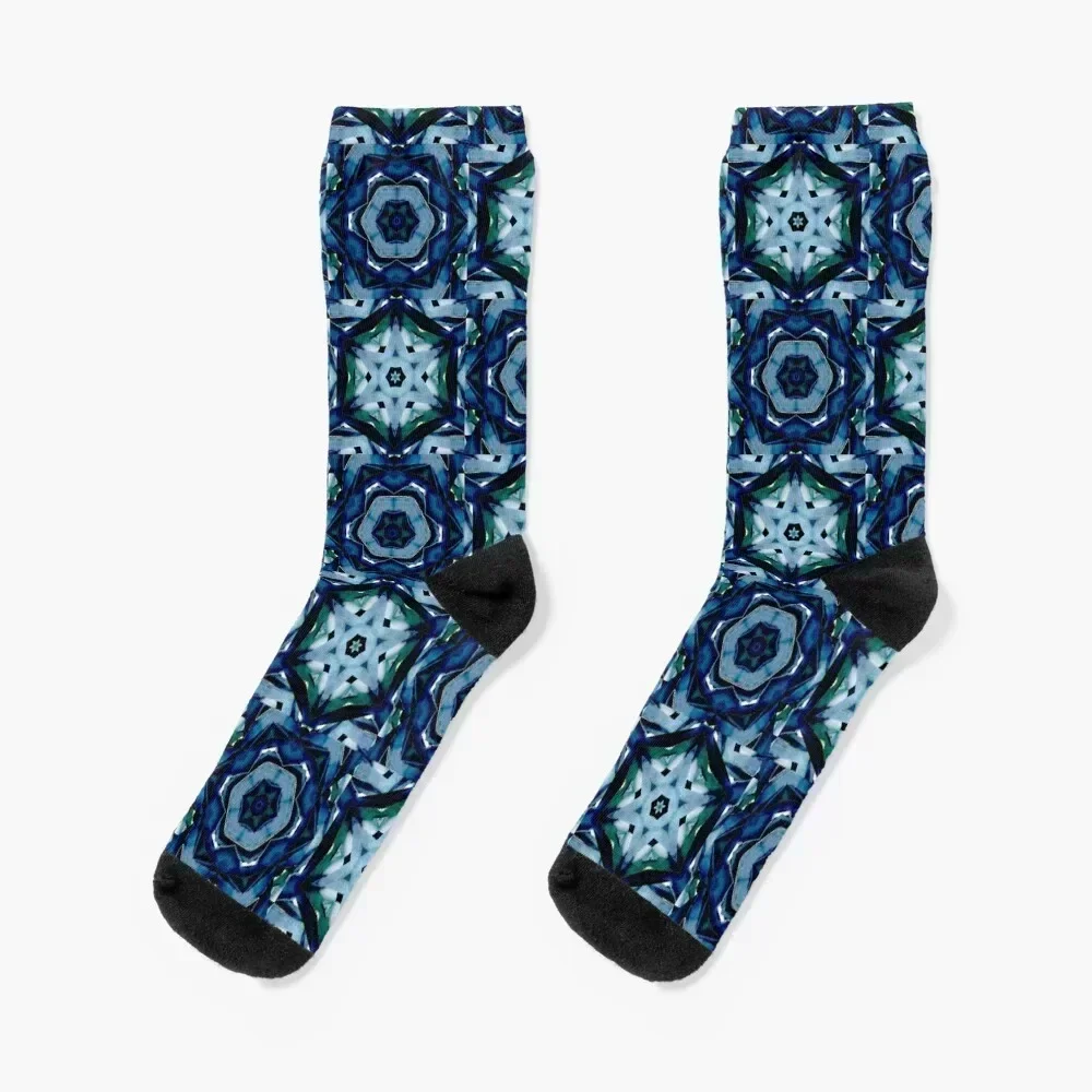 

agave kaleidoscope pattern Socks anime hiking cotton hockey Women's Socks Men's