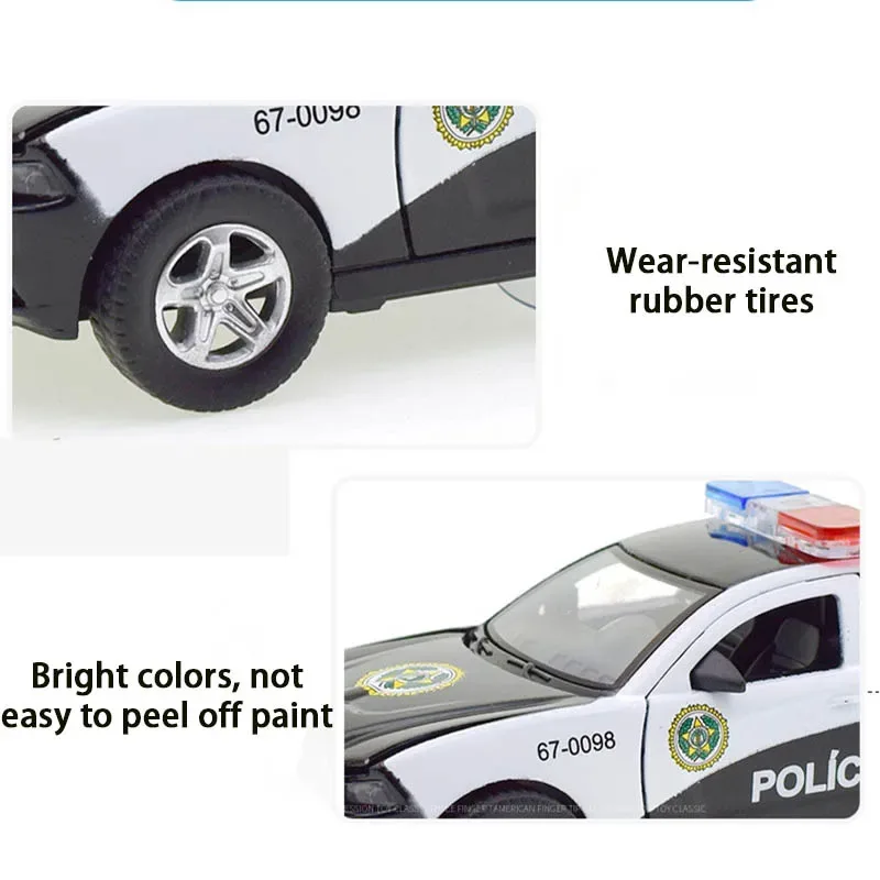 Alloy Diecasts Simulation Model Toy Cars Pull Back Light And Sound Collection Metal Vehicles Ornament For Kids Gifts