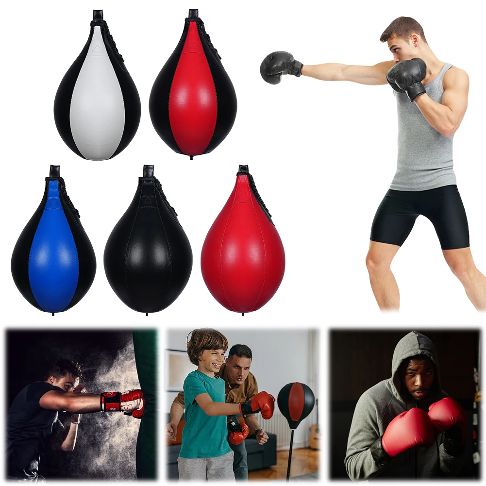 Boxing Speed Ball Boxing Punch Ball PU Leather Hanging Boxing Ball Stress Relief Hanging Punching Bag Boxing Equipment