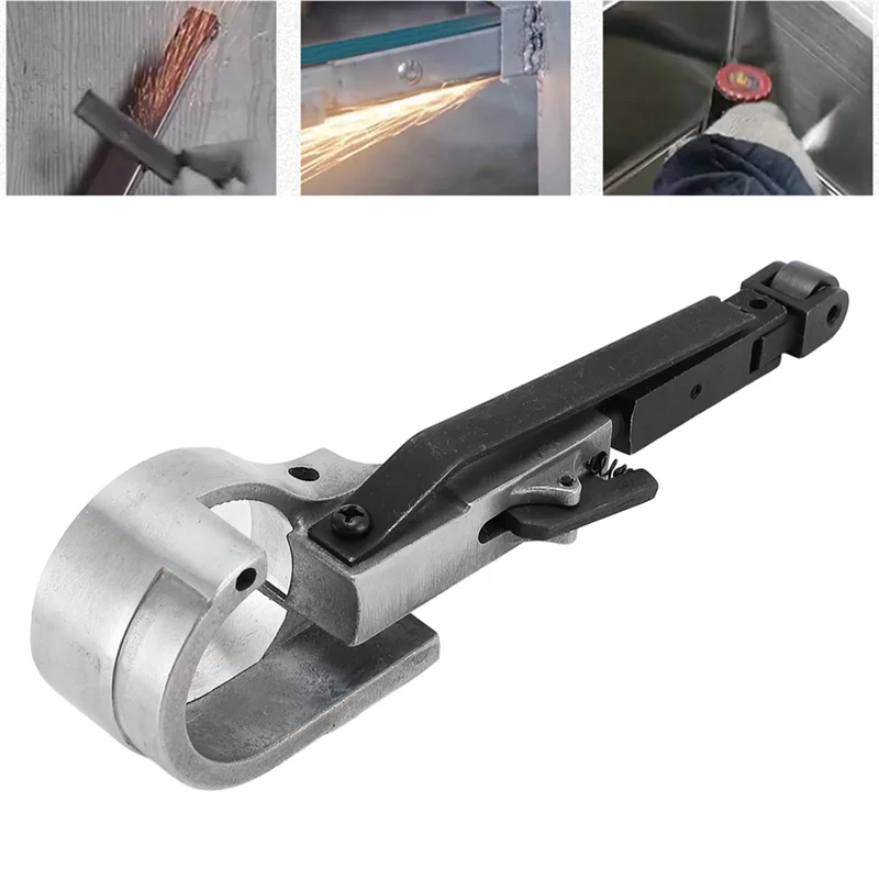 AT05-Steel Angle Grinder Modified Belt Sander Bracket 10Mm Sanding Machine Adapter For Woodworking Applications