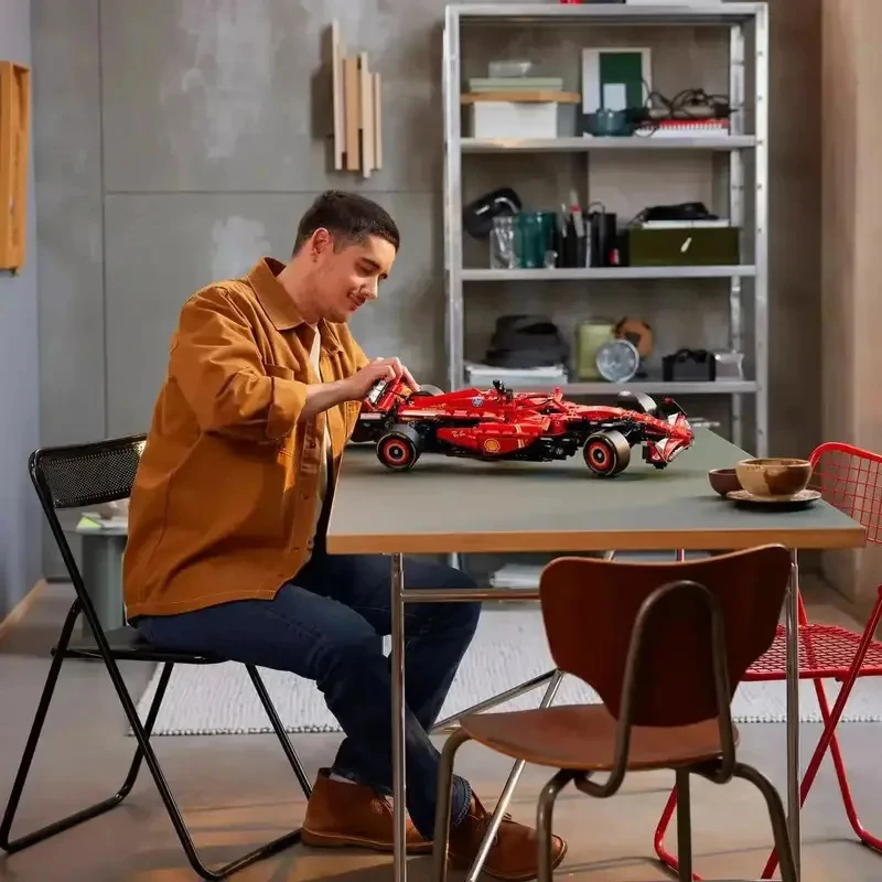 2025 أخبار 42207 42206 سباق السيارات أطقم منمذجة مجموعة ميكانيكية بنة نموذج الأحمر والأزرق عيد ميلاد لعبة هدية عيد الميلاد لعبة هدية #4