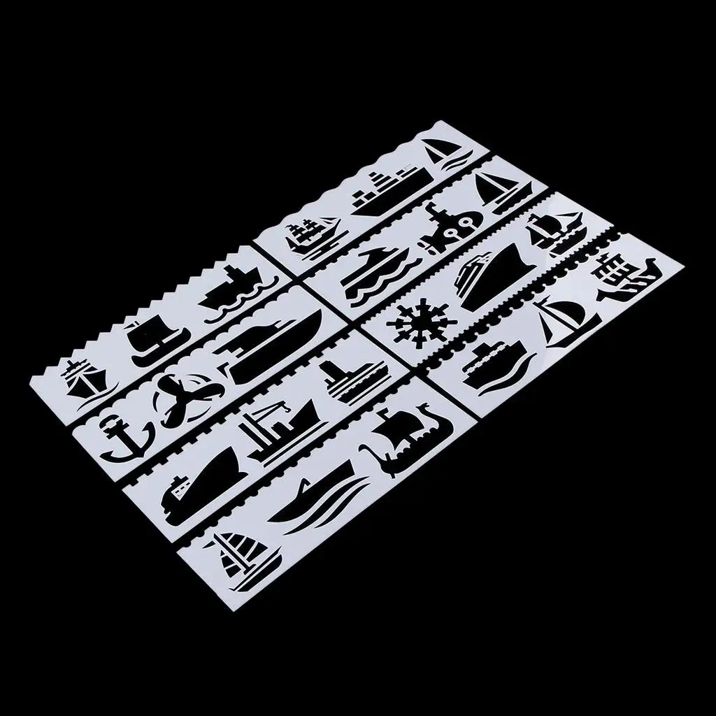 Kids Drawing Stencils, 8Pc Mixed Template Set